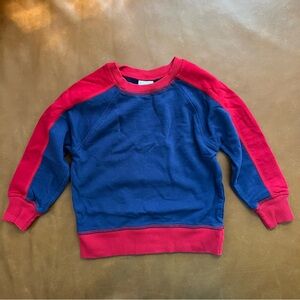 HANNA ANDERSSON Navy & Red Stripe Sweatshirt, Size 3